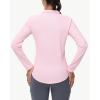 imageWomens Long Sleeve Golf Shirt Collared Polo Sun Protection Quick Dry Workout Athletic Running Tennis Hiking Lightweight TopsPink