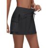 imageWomens Mini Hiking Cargo Skorts  High Waisted Dressy Casual Golf Workout Sport Skirts with Pockets Quick Dry UPF50Black