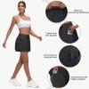 imageWomens Mini Hiking Cargo Skorts  High Waisted Dressy Casual Golf Workout Sport Skirts with Pockets Quick Dry UPF50Black