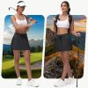 imageWomens Mini Hiking Cargo Skorts  High Waisted Dressy Casual Golf Workout Sport Skirts with Pockets Quick Dry UPF50Black