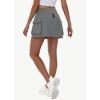 imageWomens Mini Hiking Cargo Skorts  High Waisted Dressy Casual Golf Workout Sport Skirts with Pockets Quick Dry UPF50Dark Gray