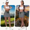 imageWomens Mini Hiking Cargo Skorts  High Waisted Dressy Casual Golf Workout Sport Skirts with Pockets Quick Dry UPF50Dark Gray