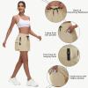 imageWomens Mini Hiking Cargo Skorts  High Waisted Dressy Casual Golf Workout Sport Skirts with Pockets Quick Dry UPF50Khaki