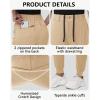 imageWomens Stretch Golf Joggers Pants  Tapered Athletic Casual Work Dress Travel Sweatpants with Zipper Pockets UP5002khaki