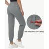 imageWomens Stretch Golf Joggers Pants  Tapered Athletic Casual Work Dress Travel Sweatpants with Zipper Pockets UP5003gray