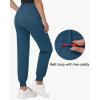 imageWomens Stretch Golf Joggers Pants  Tapered Athletic Casual Work Dress Travel Sweatpants with Zipper Pockets UP5004navy