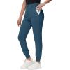imageWomens Stretch Golf Joggers Pants  Tapered Athletic Casual Work Dress Travel Sweatpants with Zipper Pockets UP5004navy