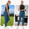 imageWomens Stretch Golf Joggers Pants  Tapered Athletic Casual Work Dress Travel Sweatpants with Zipper Pockets UP5004navy