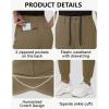 imageWomens Stretch Golf Joggers Pants  Tapered Athletic Casual Work Dress Travel Sweatpants with Zipper Pockets UP5005dark Brown