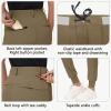imageWomens Stretch Golf Joggers Pants  Tapered Athletic Casual Work Dress Travel Sweatpants with Zipper Pockets UP5005dark Brown