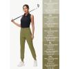 imageWomens Stretch Golf Joggers Pants  Tapered Athletic Casual Work Dress Travel Sweatpants with Zipper Pockets UP5006army Green