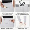 imageWomens Stretch Golf Joggers Pants  Tapered Athletic Casual Work Dress Travel Sweatpants with Zipper Pockets UP5007white