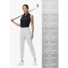 imageWomens Stretch Golf Joggers Pants  Tapered Athletic Casual Work Dress Travel Sweatpants with Zipper Pockets UP5007white