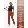 imageWomens Stretch Golf Joggers Pants  Tapered Athletic Casual Work Dress Travel Sweatpants with Zipper Pockets UP5008dark Red