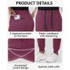 imageWomens Stretch Golf Joggers Pants  Tapered Athletic Casual Work Dress Travel Sweatpants with Zipper Pockets UP5009purple