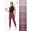 imageWomens Stretch Golf Joggers Pants  Tapered Athletic Casual Work Dress Travel Sweatpants with Zipper Pockets UP5009purple