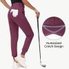 imageWomens Stretch Golf Joggers Pants  Tapered Athletic Casual Work Dress Travel Sweatpants with Zipper Pockets UP5009purple