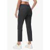 imageWomens Stretch Golf Pant  78 Ankle Work Travel Teacher Casual Business Sweatpants with Belt Loops Zip Pockets UPF5001black