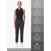 imageWomens Stretch Golf Pant  78 Ankle Work Travel Teacher Casual Business Sweatpants with Belt Loops Zip Pockets UPF5001black