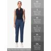 imageWomens Stretch Golf Pant  78 Ankle Work Travel Teacher Casual Business Sweatpants with Belt Loops Zip Pockets UPF5002navy