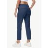 imageWomens Stretch Golf Pant  78 Ankle Work Travel Teacher Casual Business Sweatpants with Belt Loops Zip Pockets UPF5002navy