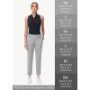 imageWomens Stretch Golf Pant  78 Ankle Work Travel Teacher Casual Business Sweatpants with Belt Loops Zip Pockets UPF5003gray