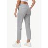 imageWomens Stretch Golf Pant  78 Ankle Work Travel Teacher Casual Business Sweatpants with Belt Loops Zip Pockets UPF5003gray