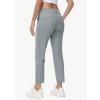 imageWomens Stretch Golf Pant  78 Ankle Work Travel Teacher Casual Business Sweatpants with Belt Loops Zip Pockets UPF5004dark Gray