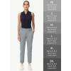 imageWomens Stretch Golf Pant  78 Ankle Work Travel Teacher Casual Business Sweatpants with Belt Loops Zip Pockets UPF5004dark Gray
