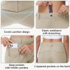 imageWomens Stretch Golf Pant  78 Ankle Work Travel Teacher Casual Business Sweatpants with Belt Loops Zip Pockets UPF5005khaki