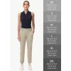 imageWomens Stretch Golf Pant  78 Ankle Work Travel Teacher Casual Business Sweatpants with Belt Loops Zip Pockets UPF5005khaki