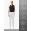 imageWomens Stretch Golf Pant  78 Ankle Work Travel Teacher Casual Business Sweatpants with Belt Loops Zip Pockets UPF5006white