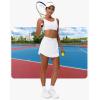 imageWomens Tennis Skirt Athletic Skort with Pockets Summer Running Workout Sports Golf Pickleball Skirts Lightweight Upf50White