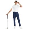 imageBoys Golf Pants Stretch Slim Fit Flat Front School Uniform Youth Chino Performance Khaki Dress Pant with Zipper PocketNavy