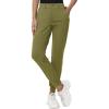 imageWomens Stretch Golf Joggers Pants  Tapered Athletic Casual Work Dress Travel Sweatpants with Zipper Pockets UP5006army Green