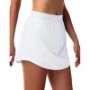imageWomens Tennis Skirt Athletic Skort with Pockets Summer Running Workout Sports Golf Pickleball Skirts Lightweight Upf50White