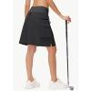 image20quot Womens Hiking Cargo Skorts Skirts with Zipper Pockets Knee Length Golf Tummy Control Quick Dry Long SkortBlack