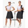 image20quot Womens Hiking Cargo Skorts Skirts with Zipper Pockets Knee Length Golf Tummy Control Quick Dry Long SkortBlack