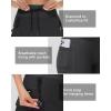 image20quot Womens Hiking Cargo Skorts Skirts with Zipper Pockets Knee Length Golf Tummy Control Quick Dry Long SkortBlack