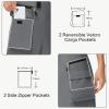 image20quot Womens Hiking Cargo Skorts Skirts with Zipper Pockets Knee Length Golf Tummy Control Quick Dry Long SkortDark Gray