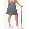 image20quot Womens Hiking Cargo Skorts Skirts with Zipper Pockets Knee Length Golf Tummy Control Quick Dry Long SkortDark Gray