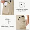 image20quot Womens Hiking Cargo Skorts Skirts with Zipper Pockets Knee Length Golf Tummy Control Quick Dry Long SkortKhaki