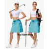 image20quot Womens Hiking Cargo Skorts Skirts with Zipper Pockets Knee Length Golf Tummy Control Quick Dry Long SkortLight Blue