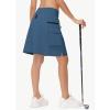 image20quot Womens Hiking Cargo Skorts Skirts with Zipper Pockets Knee Length Golf Tummy Control Quick Dry Long SkortNavy Blue