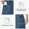 image20quot Womens Hiking Cargo Skorts Skirts with Zipper Pockets Knee Length Golf Tummy Control Quick Dry Long SkortNavy Blue