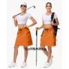 image20quot Womens Hiking Cargo Skorts Skirts with Zipper Pockets Knee Length Golf Tummy Control Quick Dry Long SkortOrange