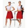 image20quot Womens Hiking Cargo Skorts Skirts with Zipper Pockets Knee Length Golf Tummy Control Quick Dry Long SkortRed