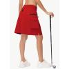 image20quot Womens Hiking Cargo Skorts Skirts with Zipper Pockets Knee Length Golf Tummy Control Quick Dry Long SkortRed
