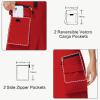 image20quot Womens Hiking Cargo Skorts Skirts with Zipper Pockets Knee Length Golf Tummy Control Quick Dry Long SkortRed