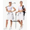 image20quot Womens Hiking Cargo Skorts Skirts with Zipper Pockets Knee Length Golf Tummy Control Quick Dry Long SkortWhite